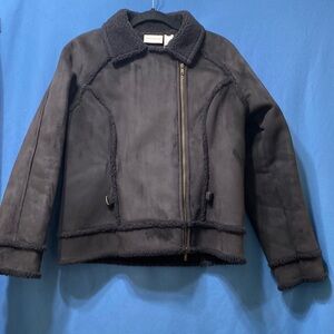 Liz Claiborne black polyester double breasted jacket size M used